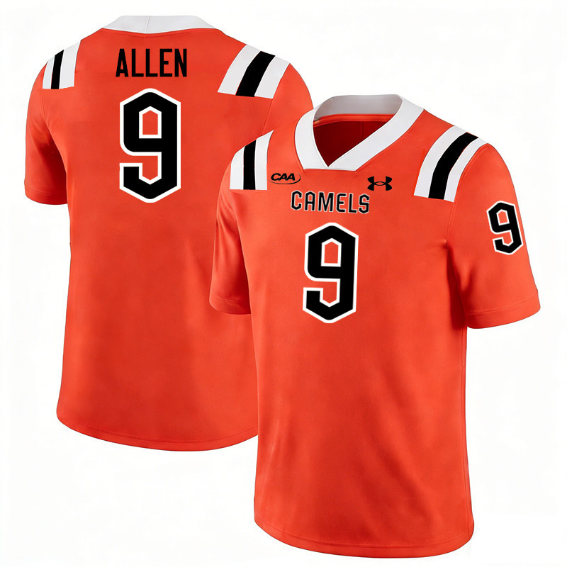 Campbell Fighting Camels #9 Brevin Allen College Football Jerseys,Uniforms-Orange